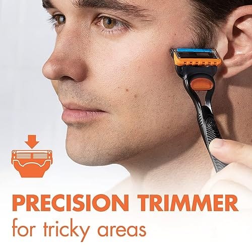 Gillette Fusion5 Razors for Men, 1 Razor, 4 Blade Refills, Lubrastrip for a More Comfortable Shave - Image 6