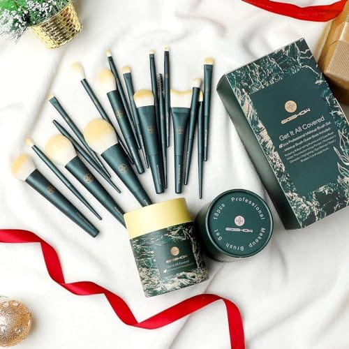 EIGSHOW Makeup Brushes 18pcs Professional Makeup Brush Travel Set with Eco Cylinder 2Cups Holder, Premium Synthetic Foundation Powder Concealer Blush Blending Eye Lip Brush Kit - Cruelty Free - Image 9