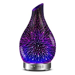 MAXWINER Essential Oil Diffusers Ultrasonic 3D Glass Aromatherapy Diffuser, Auto Shut-Off, Timer Setting, 7 Colors LED Lights Changing for Home, Office, Spa 120ml MAXWINER Essential Oil Diffusers Ultrasonic 3D Glass Aromatherapy Diffuser, Auto Shut-Off, Timer Setting, 7 Colors LED Lights Changing for Home, Office, Spa 120ml
