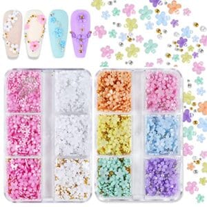 iFancer Nail Art 3D Acrylic Flowers Nail Charms Nail Design Supplies Decoration Accessories iFancer Nail Art 3D Acrylic Flowers Nail Charms Nail Design Supplies Decoration Accessories