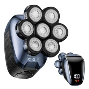 Head Shaver 7D, Wyklaus Head Shavers for Bald Men, Head Electric Razor with Nose Hair Trimmer, Waterproof Wet Dry Mens Grooming Kit, Anti-Pinch (Blue) Head Shaver 7D, Wyklaus Head Shavers for Bald Men, Head Electric Razor with Nose Hair Trimmer, Waterproof Wet Dry Mens Grooming Kit, Anti-Pinch (Blue)