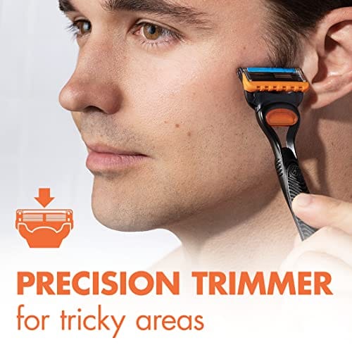 Gillette Fusion5 Razors for Men, 1 Razor, 4 Blade Refills, Lubrastrip for a More Comfortable Shave - Image 7