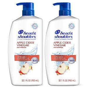 Head & Shoulders Dandruff Shampoo To Clarify Scalp Infused with Apple Cider Vinegar, 2 Count, 32.1 fluid ounces Head & Shoulders Dandruff Shampoo To Clarify Scalp Infused with Apple Cider Vinegar, 2 Count, 32.1 fluid ounces