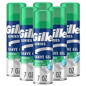Gillette Series 3X Sensitive Shave Gel, Hydrates, Protects and Soothes Sensitive Skin, 7 Ounce (Pack of 6) Gillette Series 3X Sensitive Shave Gel, Hydrates, Protects and Soothes Sensitive Skin, 7 Ounce (Pack of 6)