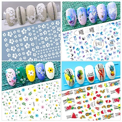 WSYUB Nail Stickers, 24 Stickers for Nails Art, Self Adhesive Nail Art Sticker Decals, Nail Supplies kit Large Sheets - Image 4