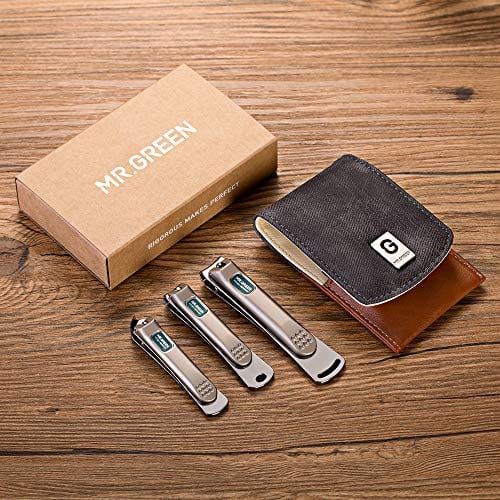 MR.GREEN 3 pcs Nail Clippers Set Stainless Steel Nail Clippers & Slant EDG Toenail Clipper Cutter for Men and Women - Image 6