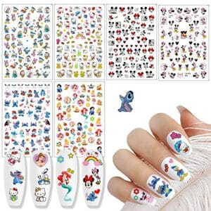 6 Sheets Cartoon Nail Art Stickers 3D Self Adhesive Cartoon Designer Nail Stickers Cute Mouse Cartoon Nail Decals for Women Girls Kawaii Anime Nail Art Supplies Nail Decoration DIY Manicure Tips 6 Sheets Cartoon Nail Art Stickers 3D Self Adhesive Cartoon Designer Nail Stickers Cute Mouse Cartoon Nail Decals for Women Girls Kawaii Anime Nail Art Supplies Nail Decoration DIY Manicure Tips